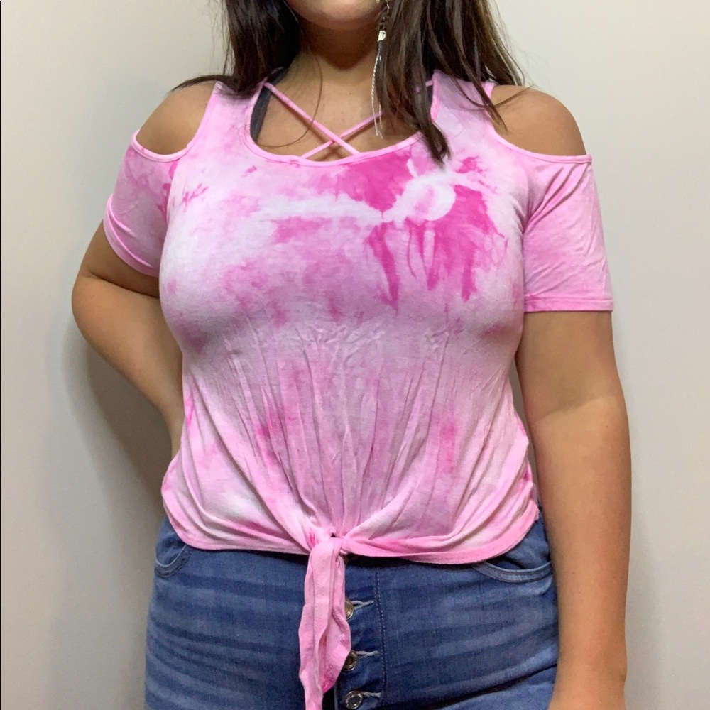 Pink Tie Dye Stylish Top